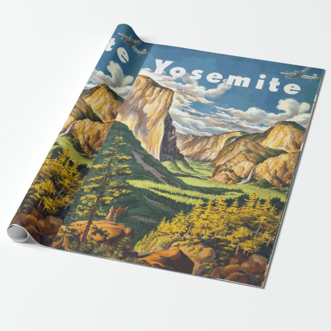 Yosemite Travel Art Presentpapper (Utrullad)