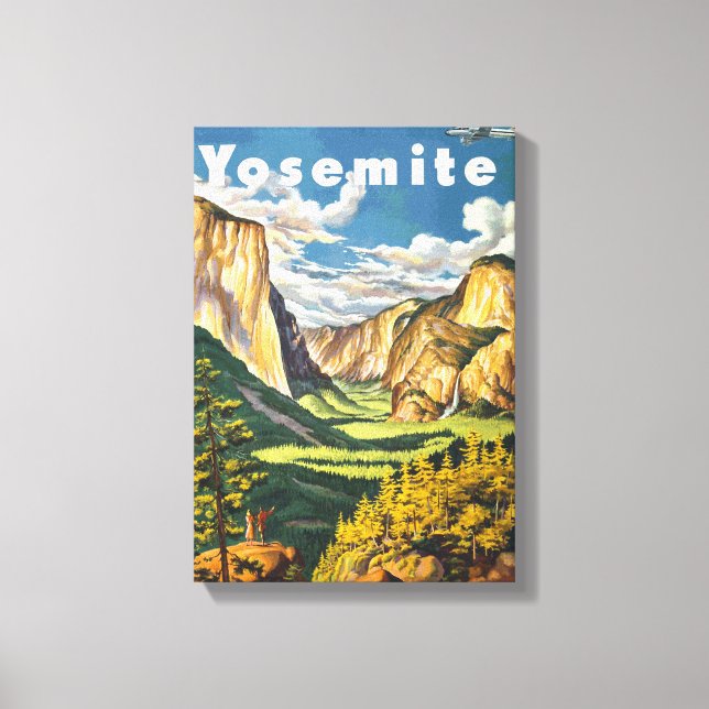 Yosemite Travel Art (vektor) Canvastryck (Framsida)