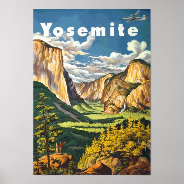 Yosemite Travel Art (vektor) Poster (Framsidan)