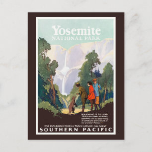 Yosemite USA Vintage väggkonst 1924 Vykort