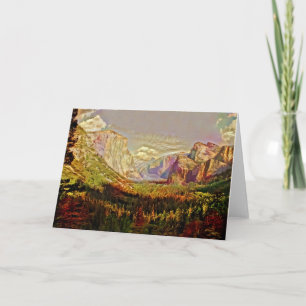 Yosemite Valley Artsy Note Card Kort