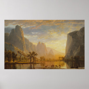 Yosemite Valley av Albert Bierstadt Poster