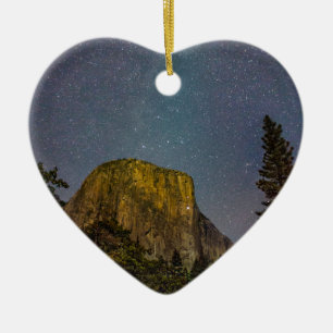 Yosemite Valley El Capitan night himlar Julgransprydnad Keramik