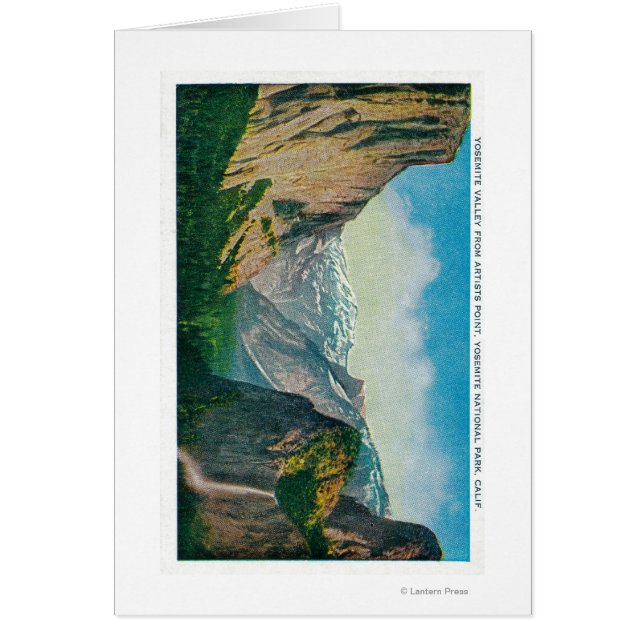 Yosemite Valley från Artists Point Hälsningskort (Framsidan)