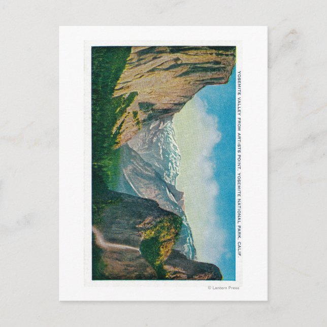 Yosemite Valley från Artists Point Vykort (Framsida)