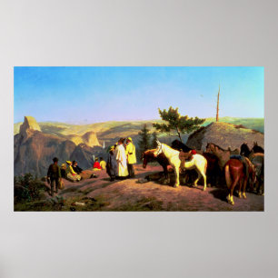 Yosemite Valley från Glacier Point 1874 Poster