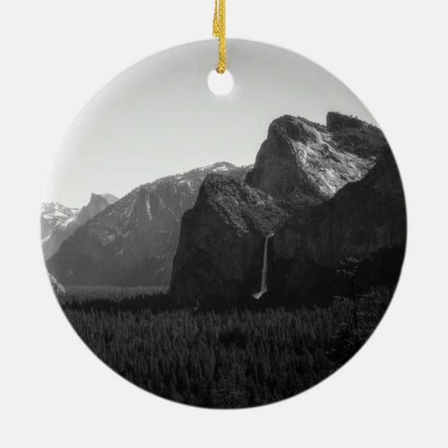 Yosemite Valley från tunnelvyn Julgransprydnad Keramik (Baksidan)