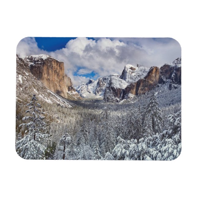 Yosemite Valley i Snö Magnet (Horisontell)
