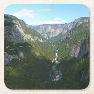 Yosemite Valley i Yosemite National Park Underlägg Papper Kvadrat