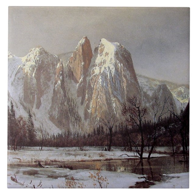 Yosemite Valley, Kalifornien (Cathedral Sten) Kakelplatta (Framsidan)