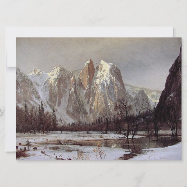 Yosemite Valley, Kalifornien (Cathedral Sten) Kort (Framsida)