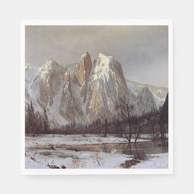 Yosemite Valley, Kalifornien (Cathedral Sten) Pappersservett (Framsidan)