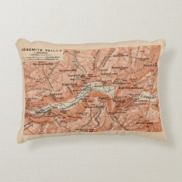  Yosemite Valley Karta  Prydnadskudde