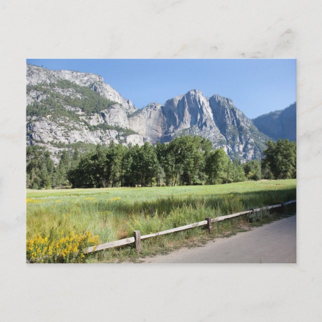 Yosemite Valley Meadow, El Capitan, Staycation Vykort (Framsida)