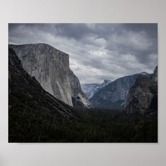 Yosemite Valley och El Capitan - Landskapsfoto Poster (Framsidan)