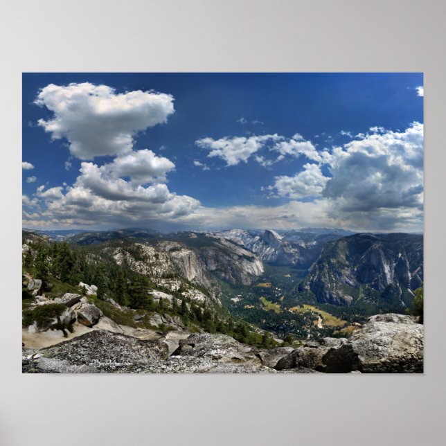 Yosemite Valley och halv Dome från Eagle-toppen Poster (Framsidan)