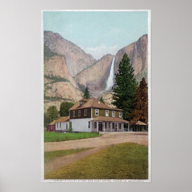 Yosemite Valley Store och Post Office Poster (Framsidan)