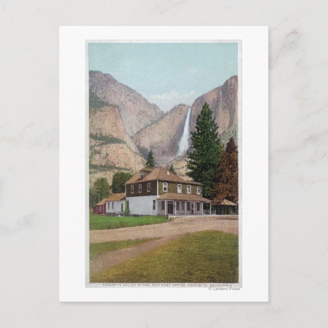 Yosemite Valley Store och Post Office Vykort (Framsida)