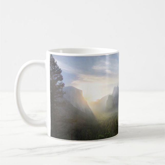 Yosemite Valley Sunrise från inspirationspunkt Kaffemugg (Vänster)