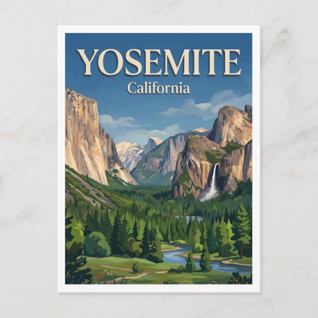 Yosemite Valley Vykort (Framsida)