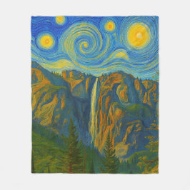 Yosemite Valley Yosemite National Park ala van Gog Fleecefilt