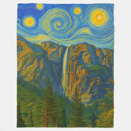 Yosemite Valley Yosemite National Park ala van Gog Fleecefilt