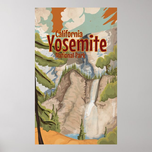 Yosemite Vintage affisch (Framsidan)