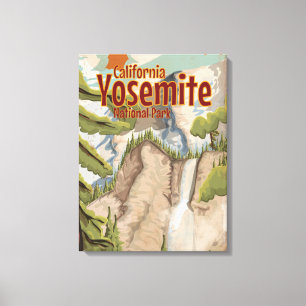 Yosemite Vintage affisch Canvastryck