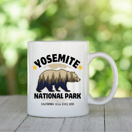 Yosemite Vintage Bear Forest Souvenir Kaffemugg