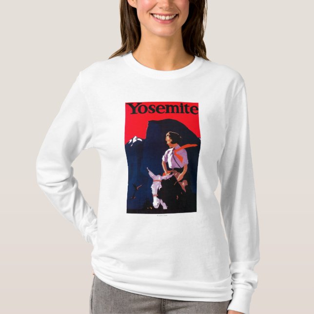 Yosemite vintage PosterYosemite, CA T-shirt (Framsida)