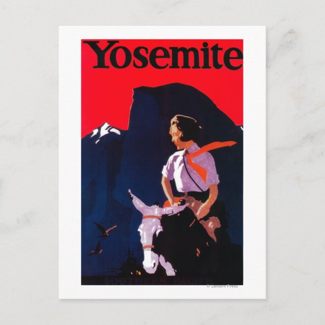 Yosemite Vintage PosterYosemite, CA Vykort (Framsida)