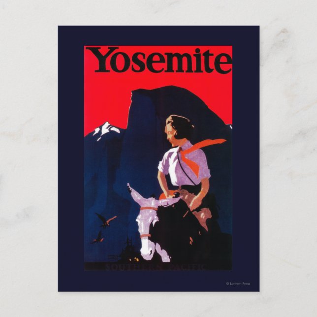 Yosemite Vintage PosterYosemite, CA Vykort (Framsida)