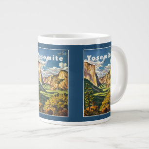 Yosemite Vintage Travel Poster muggar Jumbo Mugg