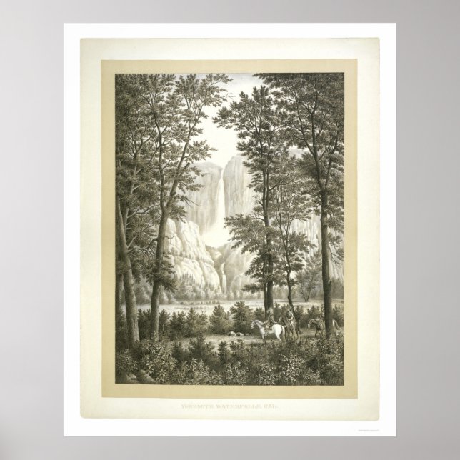 Yosemite Waterfalls, Kalifornien Poster (Framsidan)