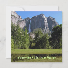 Yosemitefallen från dalen i Kalifornien Inbjudningar