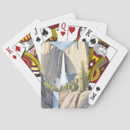 Yosemitefallen | Nationalpark akvarell Casinokort