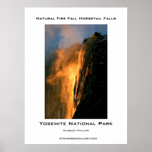 Yosemitets naturbrasfall poster