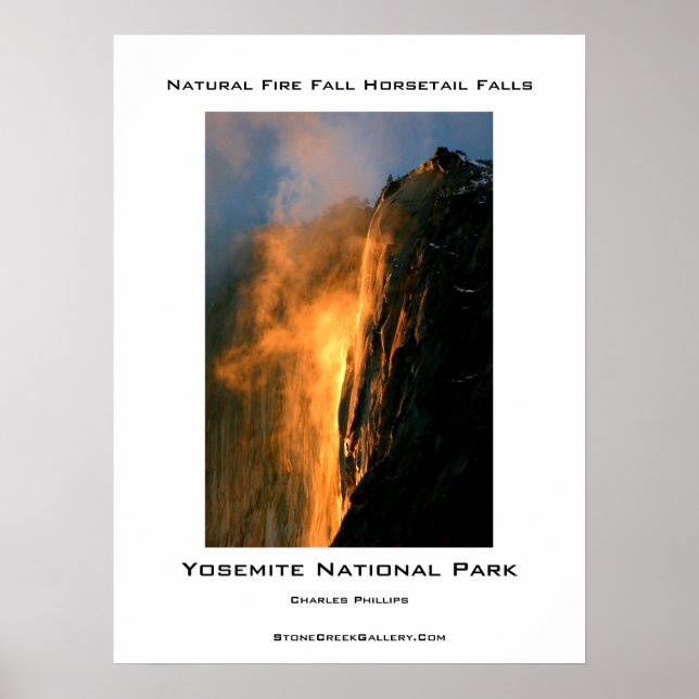 Yosemitets naturbrasfall poster (Framsidan)