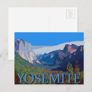 Yosemitvy med text vykort