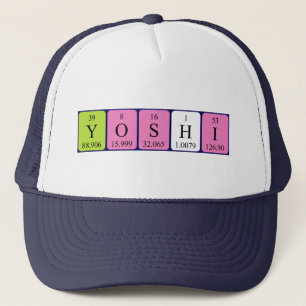 Yoshi periodiskt bord namn hat keps