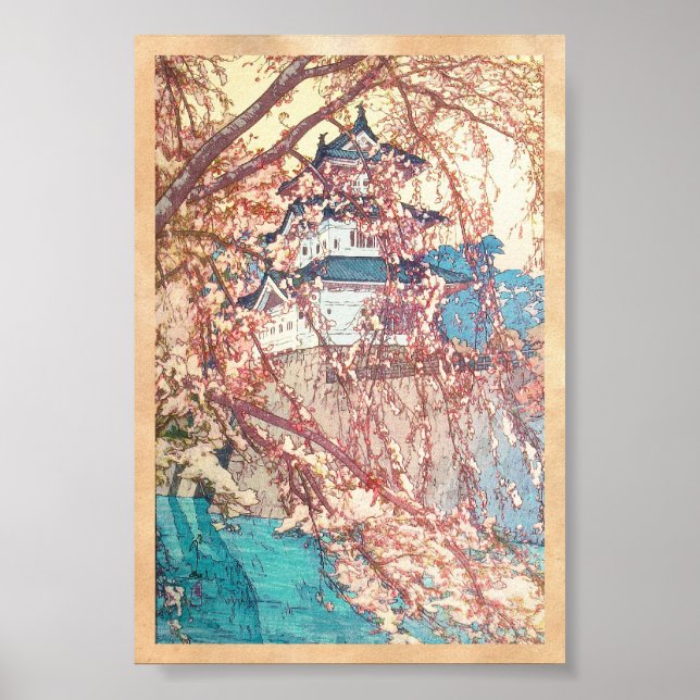 Yoshida Hiroshi Hirosaki Castle japan shin hanga Poster (Framsidan)