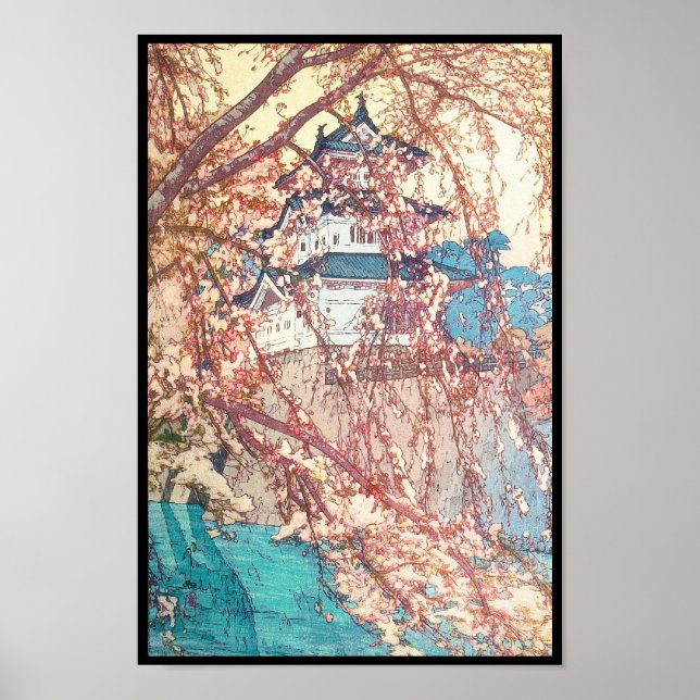 Yoshida Hiroshi Hirosaki Castle japan shin hanga Poster (Framsidan)