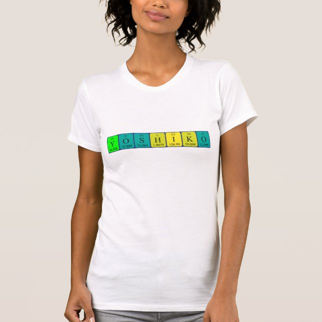 Yoshiko periodisk skjorta bord namn t-shirt (Framsida)
