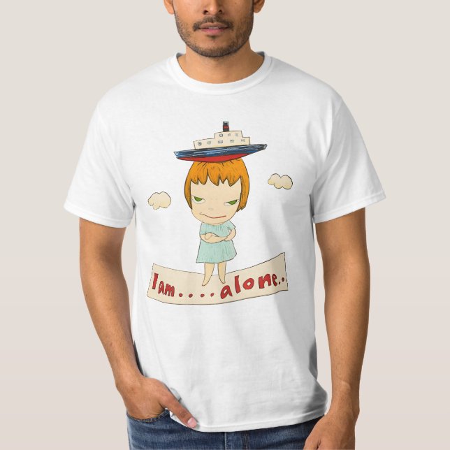 Yoshimoto nara i am ensam t shirt (Framsida)