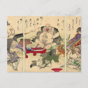 Yoshitoshi's Seven Lucky Gods (detaljer) Vykort