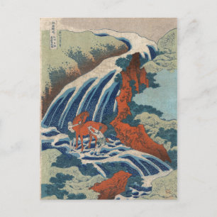 Yoshitsune Umarai-vattenfallet vid Yoshino i Washi Vykort