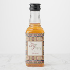 Yoskolo Thanksgiving Spritflaskor Etikett