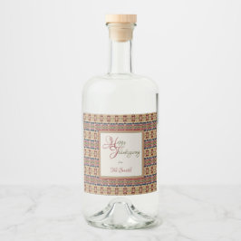 Yoskolo Thanksgiving Spritflaskor Etikett