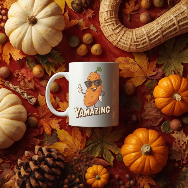 Yotrolig - Funny Sweet Potato Thanksgiving Pun Kaffemugg (Skapare uppladdad)