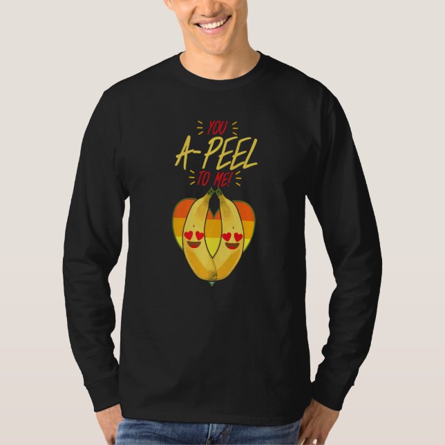 You A Peel To Me  Women Banana Yellow Fruit Love T Shirt (Framsida)